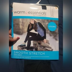 Warm Essentials By Cuddl Duds Smooth Stretch Black Leggings